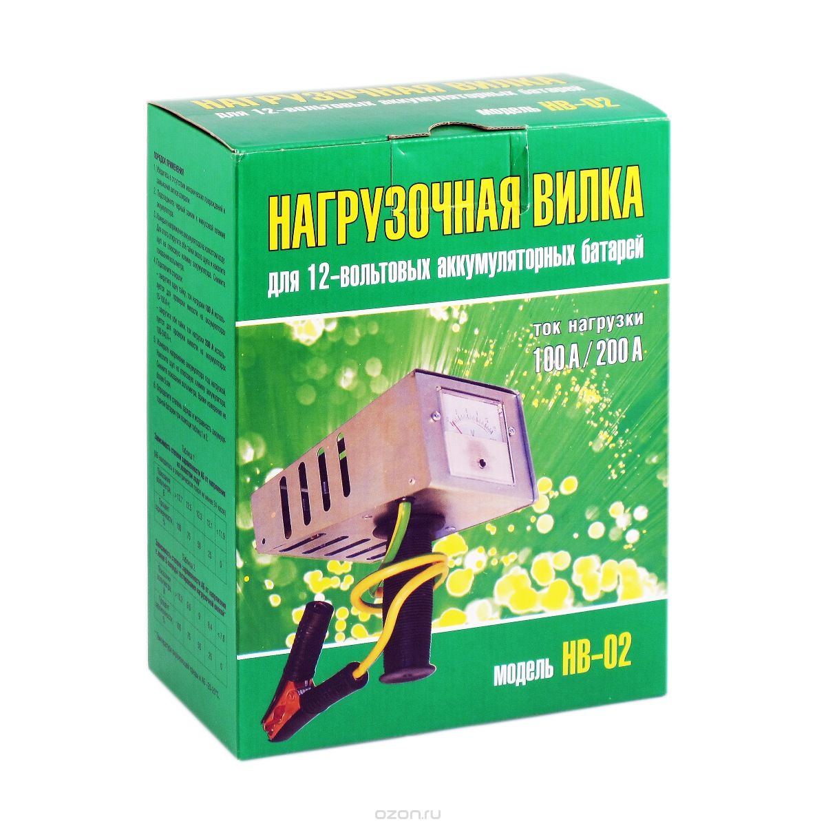 Вилка нагрузочная HB-02 для проверки АКБ 12V-24V (до 240Ач) ОРИОН /1/20
