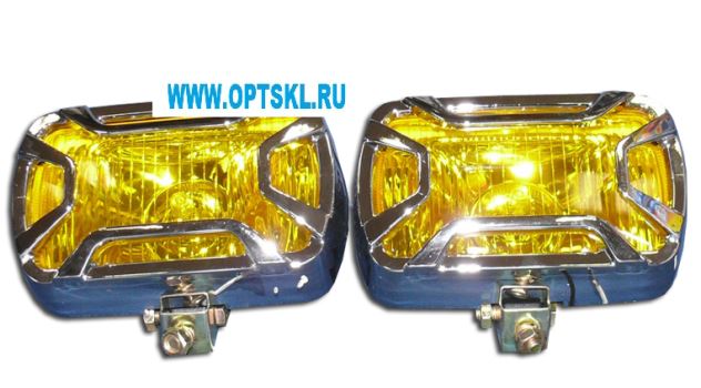 ПТФ хромированные желтые 4ч4