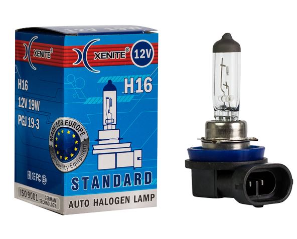 Автолампа галогенная H16 Standard  (PGJ19-3) 12V 19W (уп. 1 шт.) Xenite