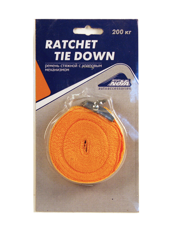 Стяжка для груза 25мм 5м в блистере с фиксатором Nova Bright 39371