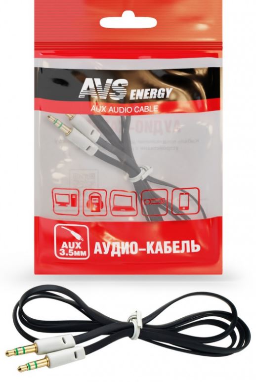 Кабель AVS с разъемом 3,5 jack - 3,5 jack (аудио)(1м) AU-61