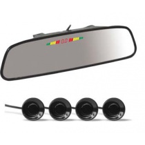 Парктроник AVS PS-164U (4 датчика+коннекторы, Зеркало + LED Дисплей цветной)