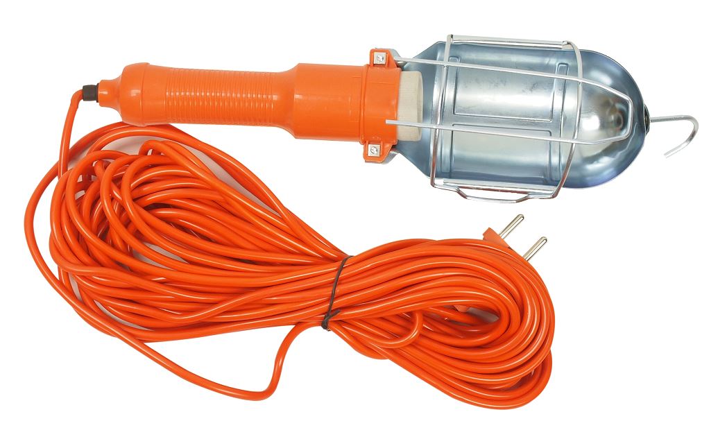 Лампа переноска 220V гаражная LP-22015 под лампу E27 до 60W, длина провода 15м