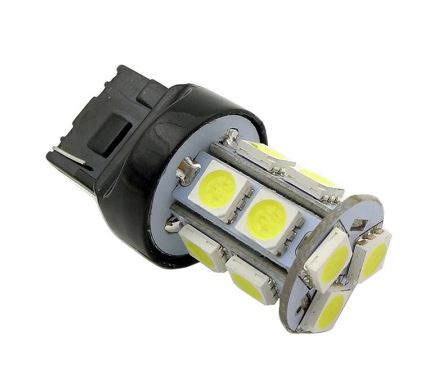 Автолампа светодиодная T048A T20/белый/(W3*16q) 13SMD 5050, 1 contact, коробка 2 шт.