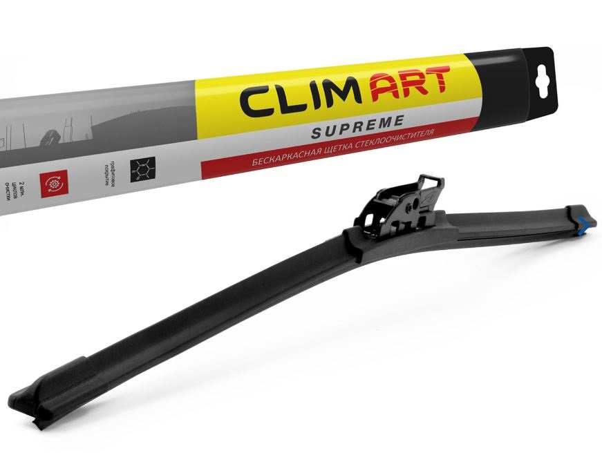 Щетка стеклоочистителя бескаркасная CLIM ART Supreme 22"/55 cm, 10 адаптеров