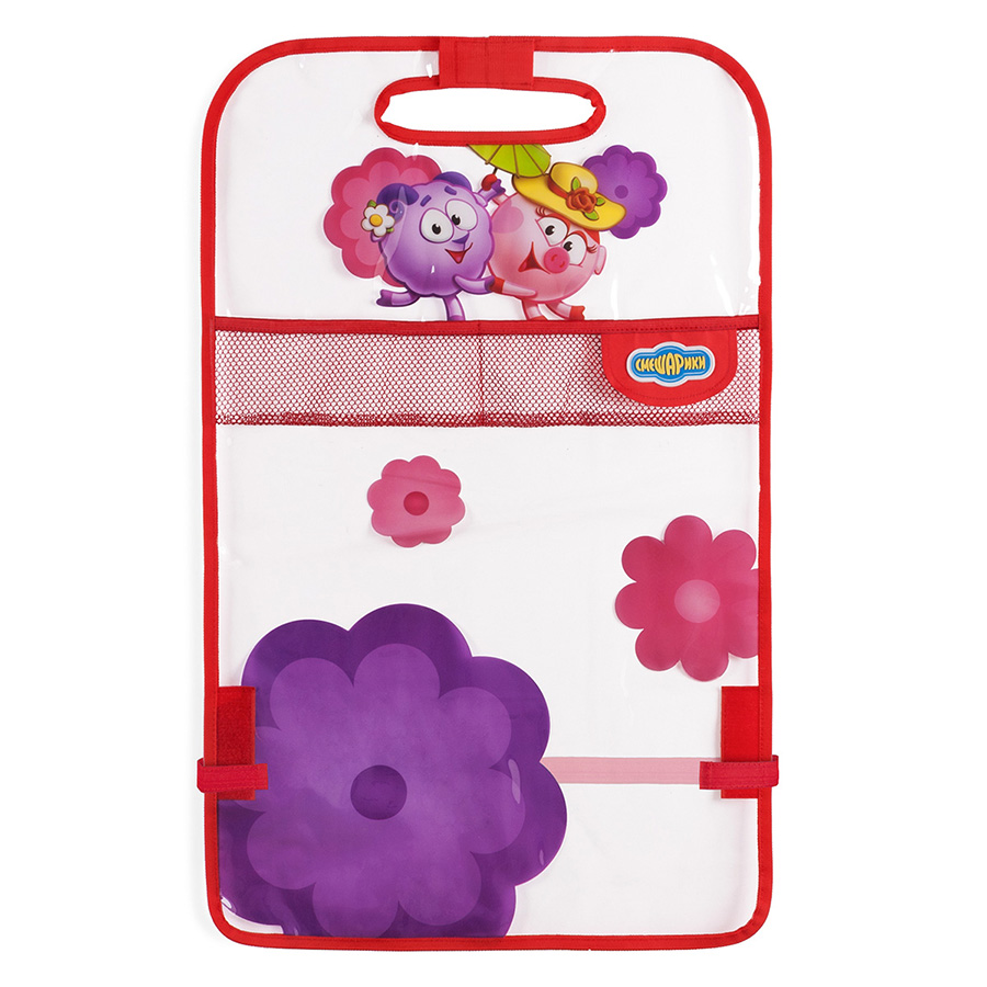 Кикмат "Смешарики", из мягкого, прозрачного ПВХ, для защиты спинки пер. сиденья от ног ребёнка под а