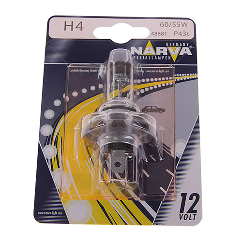 Автолампа H4 (60/55) P43t-38 (блистер) 12V NARVA /1/10