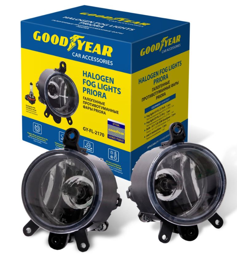 Фары противотуманные галогенные Goodyear Priora с лампами Н11